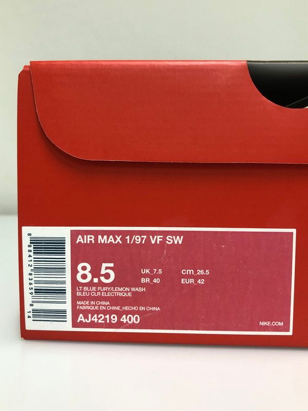 【未使用品】 SEAN WOTHERSPOON ショーン・ウェザースプーン ×NIKE ナイキ AJ4219-400 AIR MAX 1 97 SW 靴 シューズ スニーカー 【160-260508-AS-94-min】