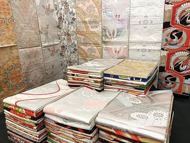 平和屋着物■袋帯 西陣 まとめて100点 鳳凰 鶴 人物 蝶 風景 更紗 松竹梅 乱菊 花柄 正倉院 佐賀錦 金銀糸 未使用品あり 全て正絹 mmm1102