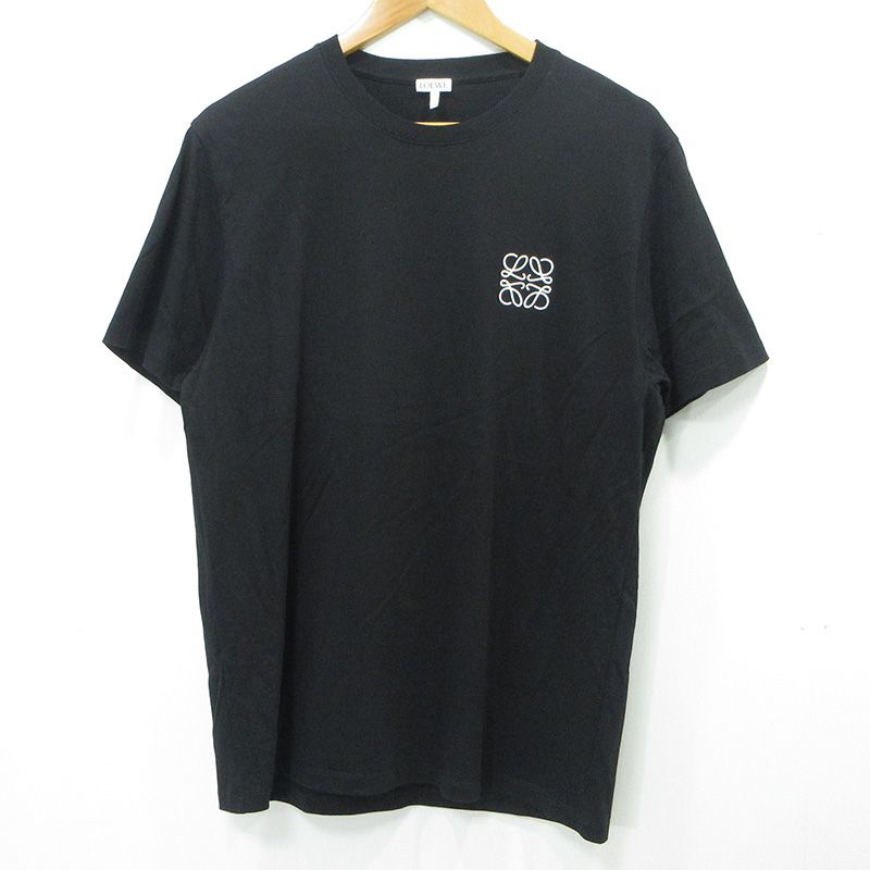 【三重本店】 中古 LOEWE | ロエベ ロゴアナグラムエンブロイダリーTシャツ ロゴ刺繍半袖Tシャツ H526Y22X75 ブラック サイズ：L 【108】