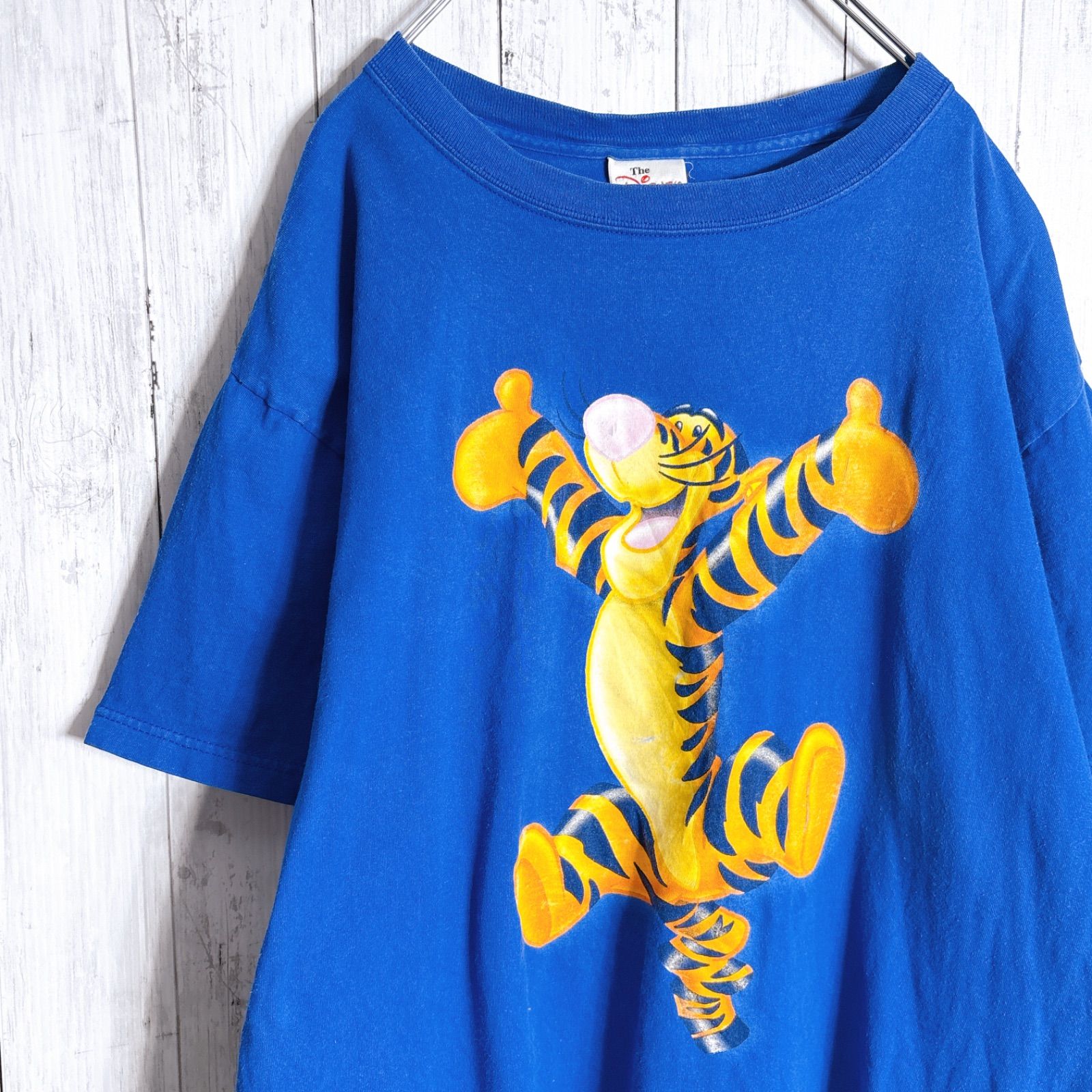 【入手困難】90s Vintage 古着 Disney Vintage ティガー キャラクター 半袖Tシャツ ブルー #2914