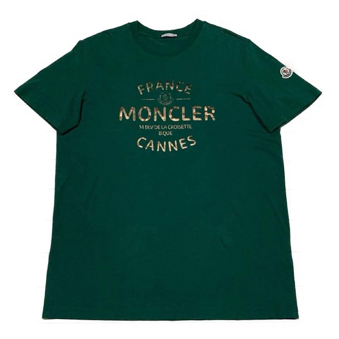 モンクレール　ゴールドロゴ　グリーン　XXL Tシャツ　5S497