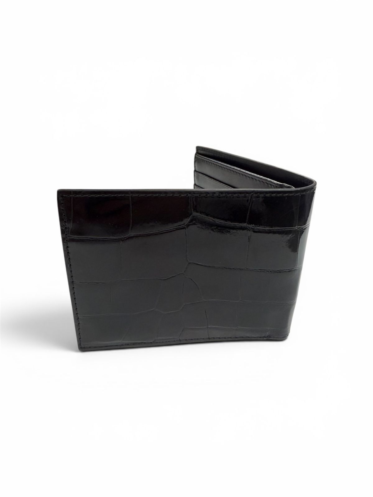 【Bstore】二つ折り財布 シャイニング クロコダイル 財布 メンズ レディース 2つ折り財布 レザー