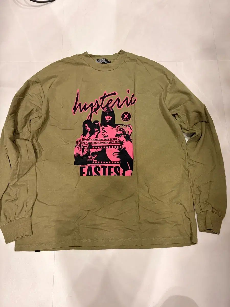 XL HYSTERIC GLAMOUR(ヒステリックグラマー) ロングスリーブ カーキ
