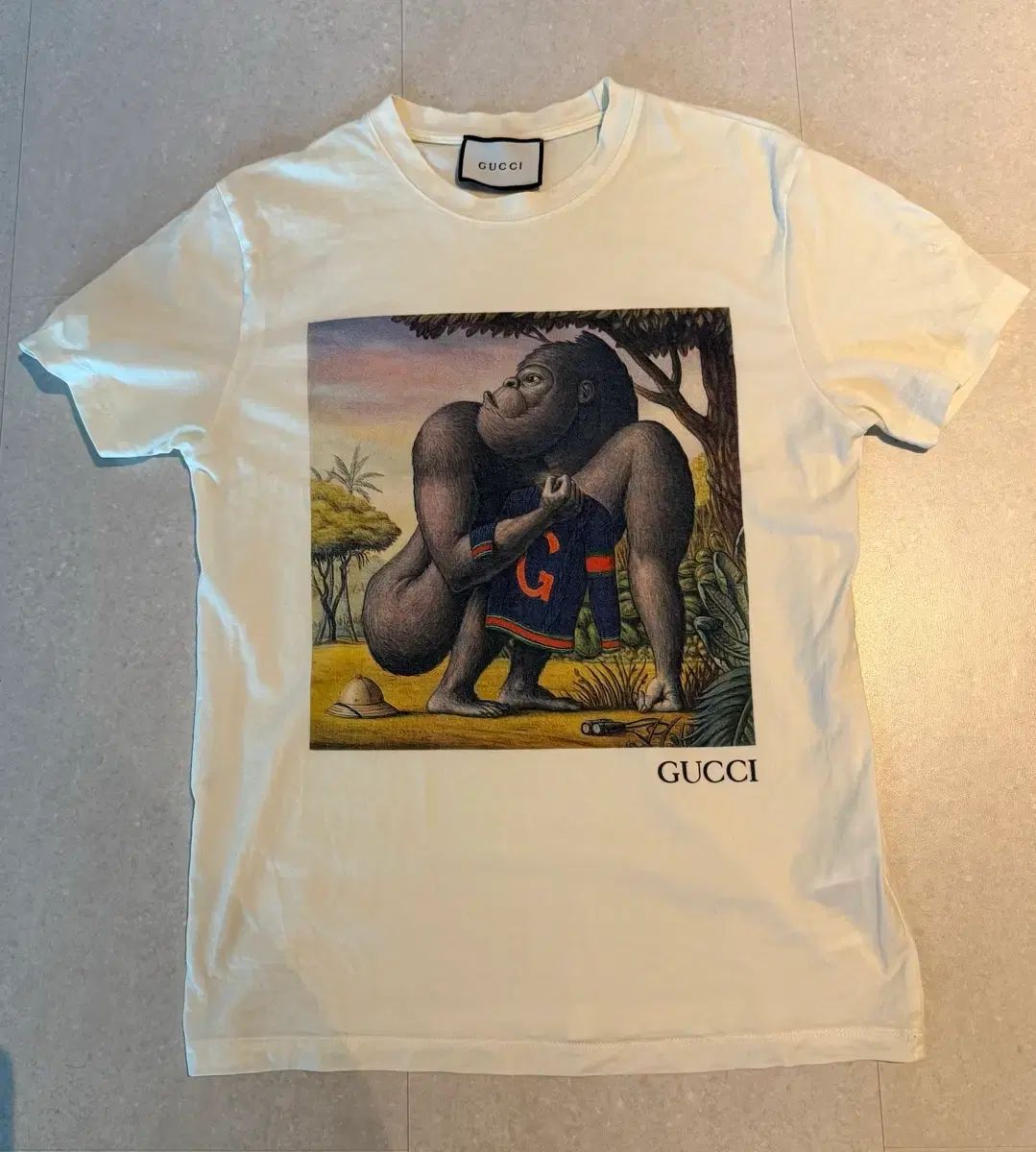 グッチ ゴーリール プリンティング 半袖 Tシャツ