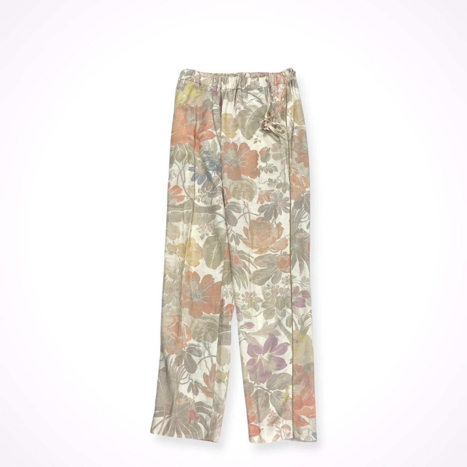 DRIES VAN NOTEN / アートフラワースラックス 参考定価：95,000程度 SIZE:36