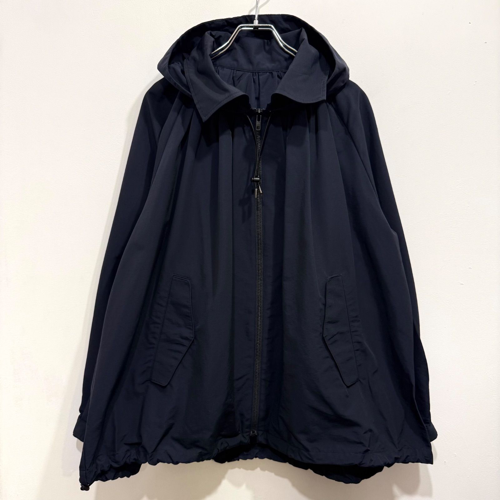 GALLARDAGALANTE ハイカラーギャザーフードブルゾン 60/40クロス素材 