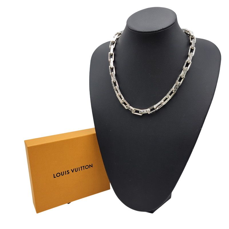 【中古品】 LOUIS VUITTON ルイ・ヴィトン M64196 コリエ・チェーン モノグラム ネックレス 【179-260508-kh-13-izu】