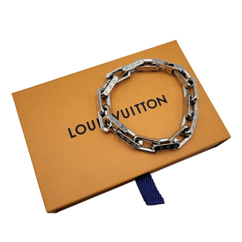【中古品】 LOUIS VUITTON ルイ・ヴィトン M64224 コリエ・チェーン モノグラム ブレスレット 【179-260508-kh-15-izu】