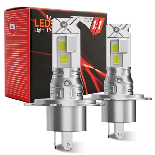H4LED ヘッドライト 爆光 車検対応 Hi/Lo 20W*2 6500K 純正ハロゲンサイズ H4 LED ヘッドライト 取り付けが簡単 LED H4 ファンレス 高光効CSPチップ搭載 車/バイク用 DC12V 4重放熱 長寿命 瞬間起 d04ef9dd 4,854円