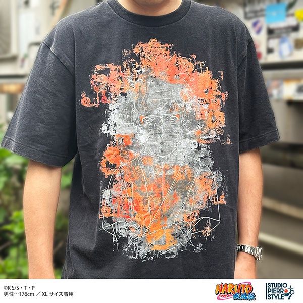 【ムービック】NARUTO-ナルト- 疾風伝 スタジオぴえろスタイル ヴィンテージ風Tシャツ うずまきナルト L