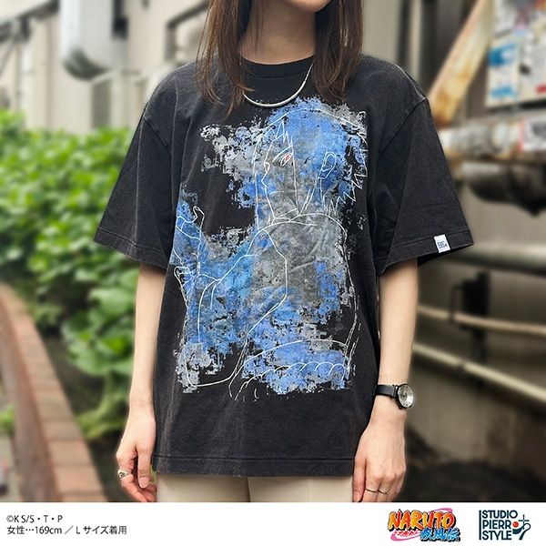 【ムービック】NARUTO-ナルト- 疾風伝 スタジオぴえろスタイル ヴィンテージ風Tシャツ うちはサスケXL