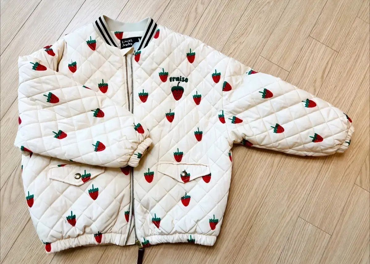 リミテドゥドゥ 딸기 キルティング アウター 2XL(130)