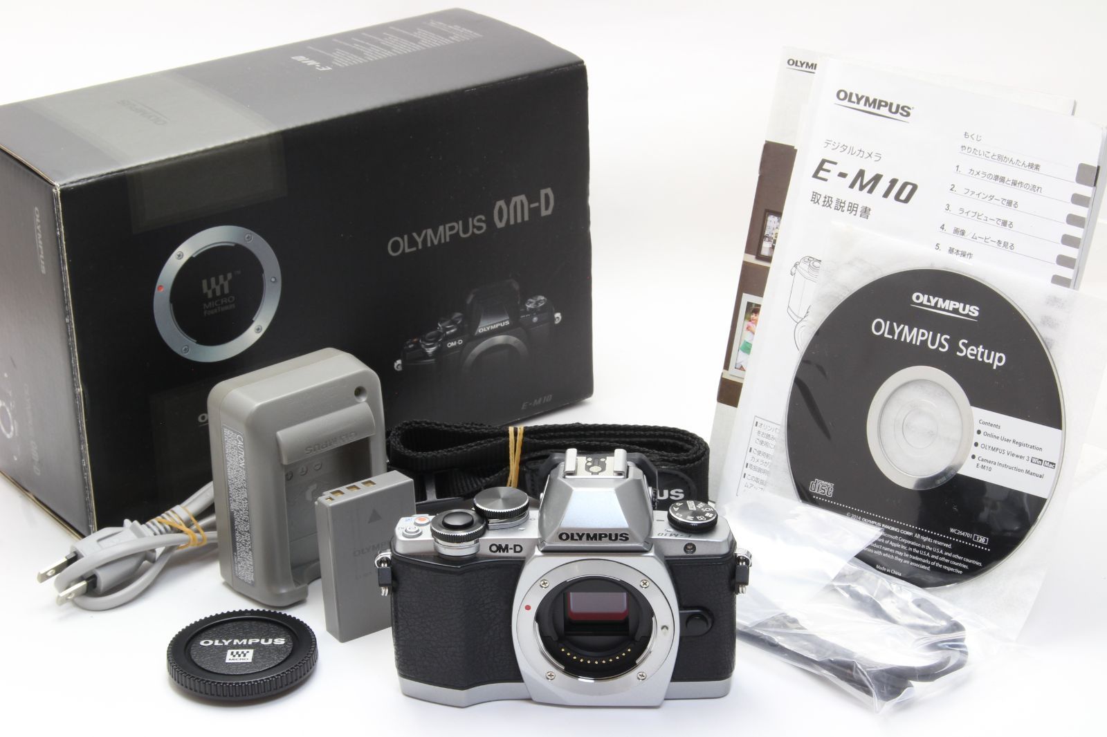 A (美品) OLYMPUS オリンパス OM-D E-M10 ボディ シルバー ショット数