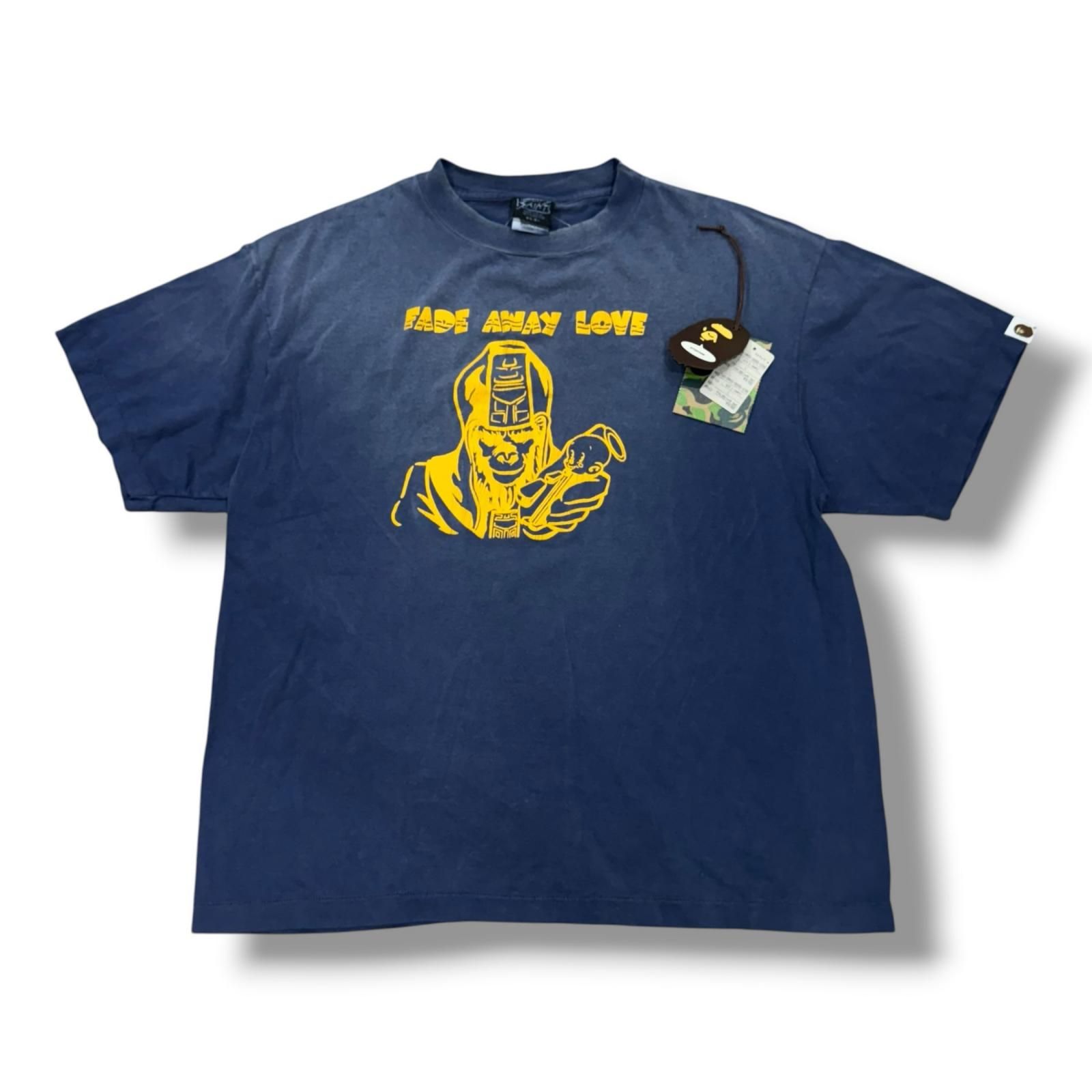 参考上代34100円 未使用 SAINT MICHAEL × A BATHING APE 26SS BAPE_SS T-SHIRT ベイプショートスリーブTシャツ 半袖カットソー セントマイケル × アベイシングエイプ SM-MK8-0000-C50 ネイビー