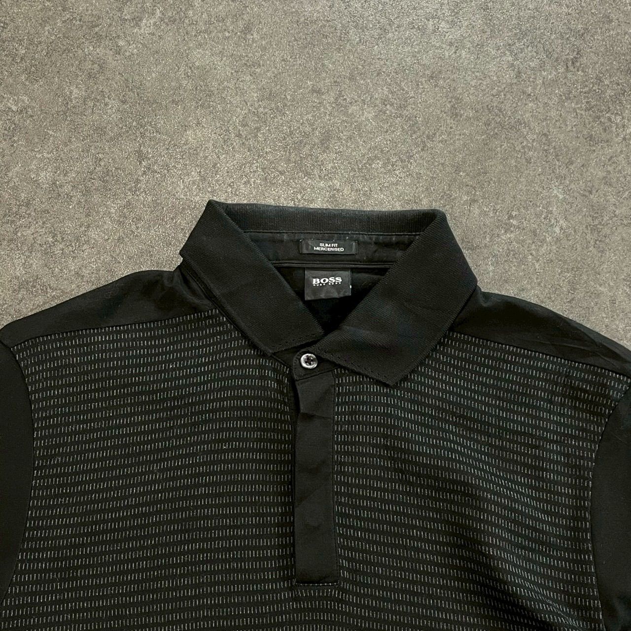 HUGO BOSS Slim Fit MERCERISED ヒューゴボス 半袖 ポロシャツ 比翼