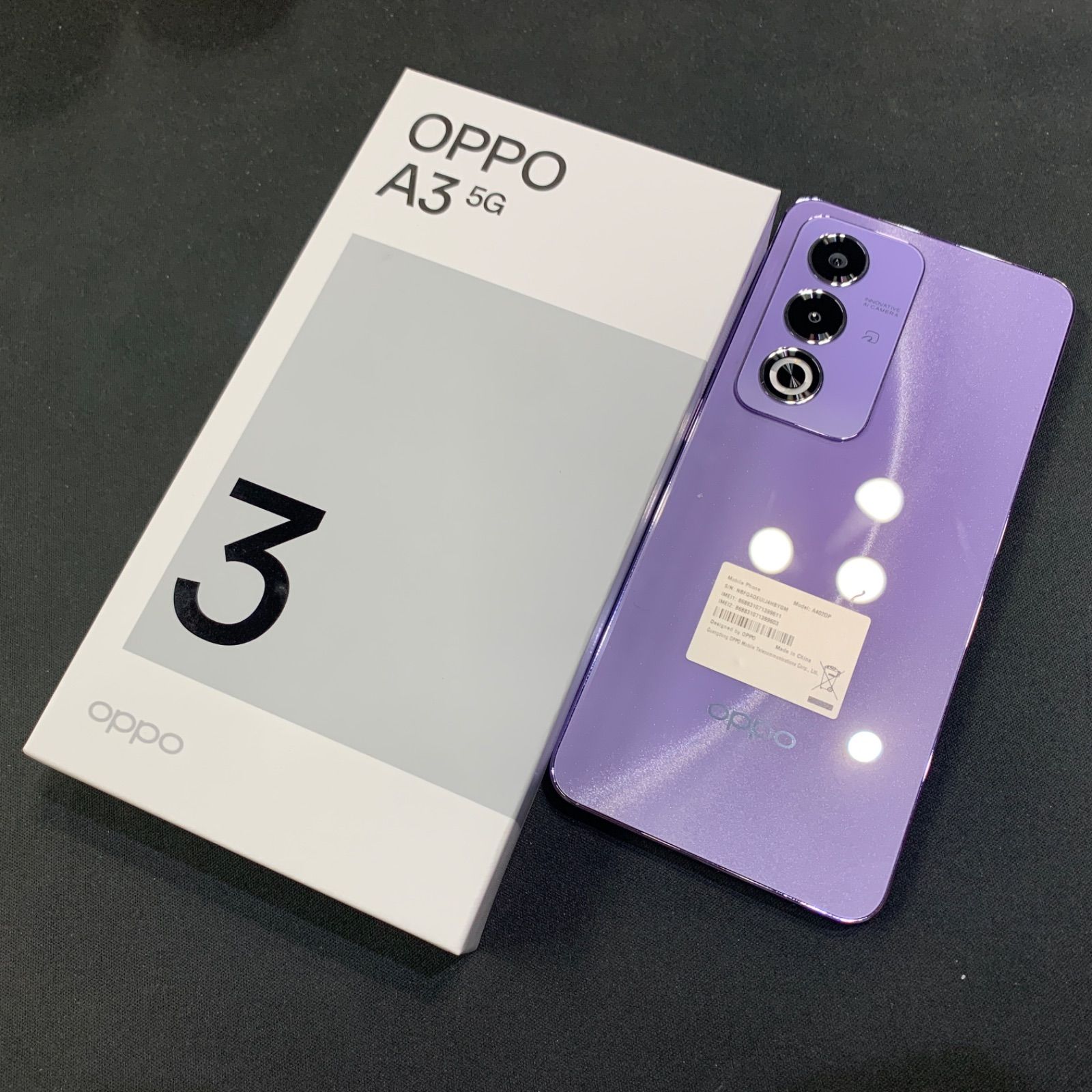 美品】OPPO A3 5G 128GB A402OP パープル - メルカリ