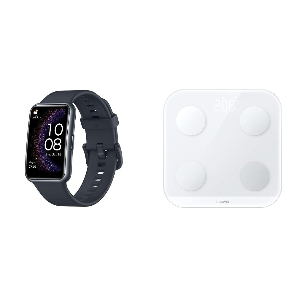 新品 【体組成計(BE)セット】HUAWEI WATCH FIT Special Edition スマートウォッチ Android/iOS対応 大画面ディスプレイ GPS内蔵 急速充電 スターリーブラック