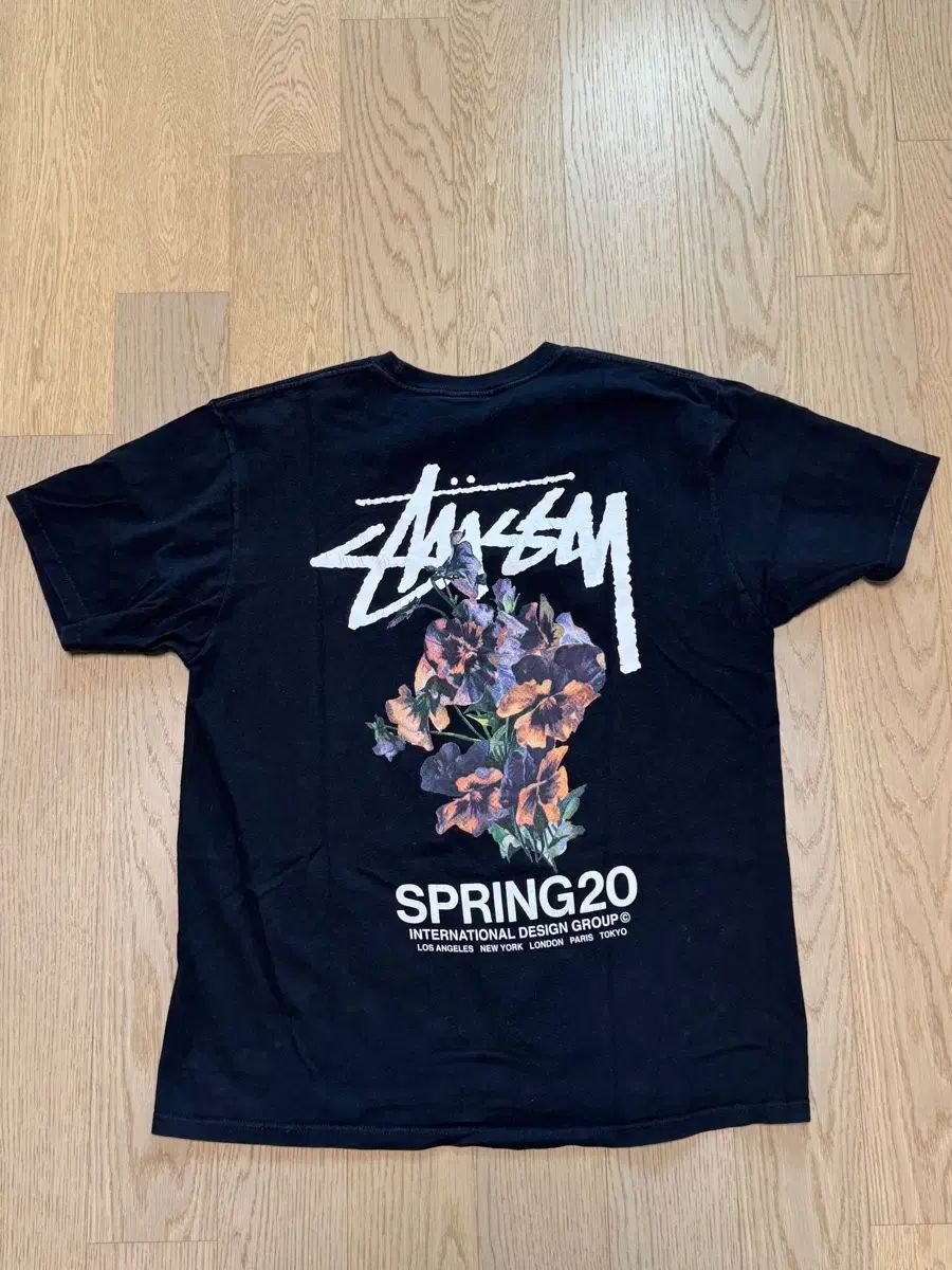 L STUSSY ブーケ Tシャツ ブラック