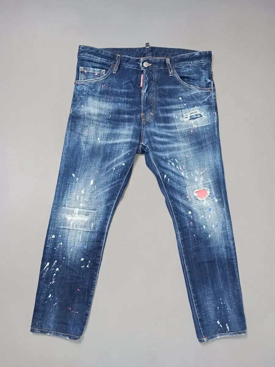 32 正規品 DSQUARED2 ディースクエアード2 24SS ネオングリーン ペインティング クールガイジーン デニム