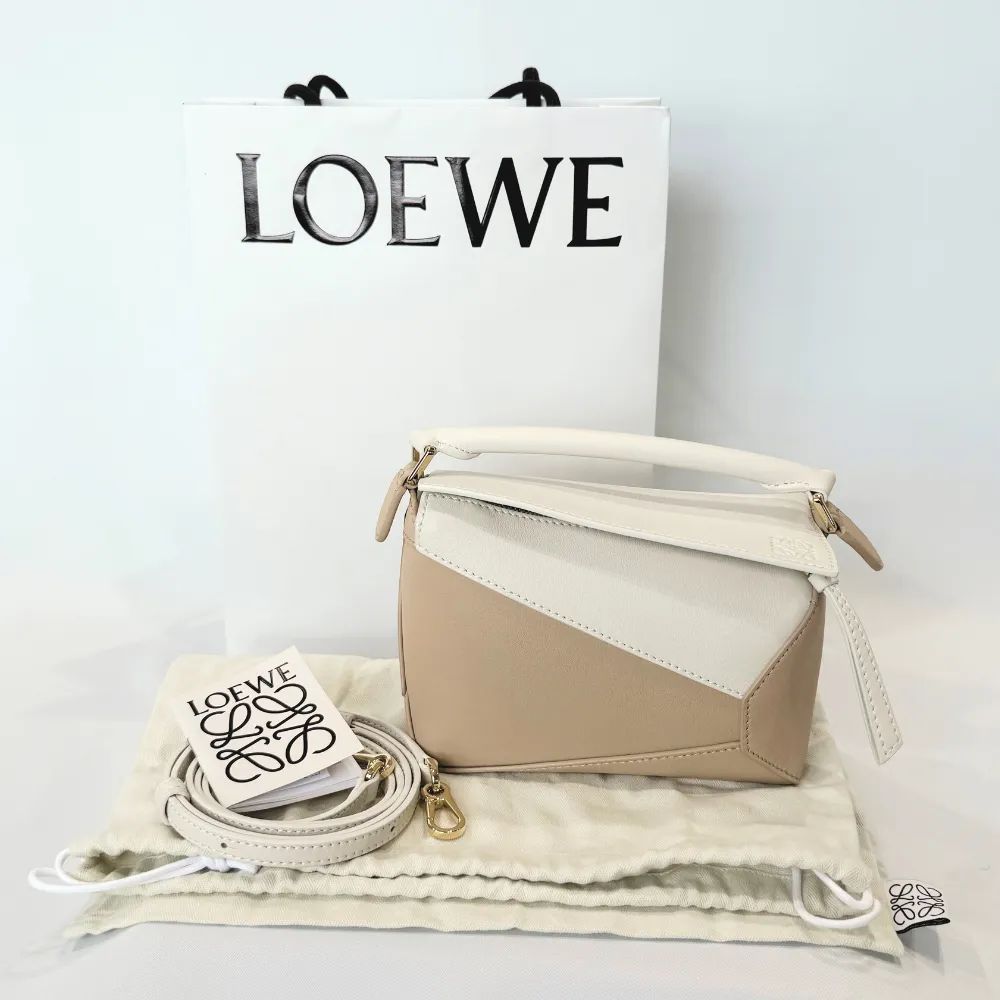 ロエベ LOEWE パズルバッグ ミニ 2WAYバッグ サンドベージュ パズルバッグ スモール 2WAYショルダーバッグ レザー サンド(ベージュ)