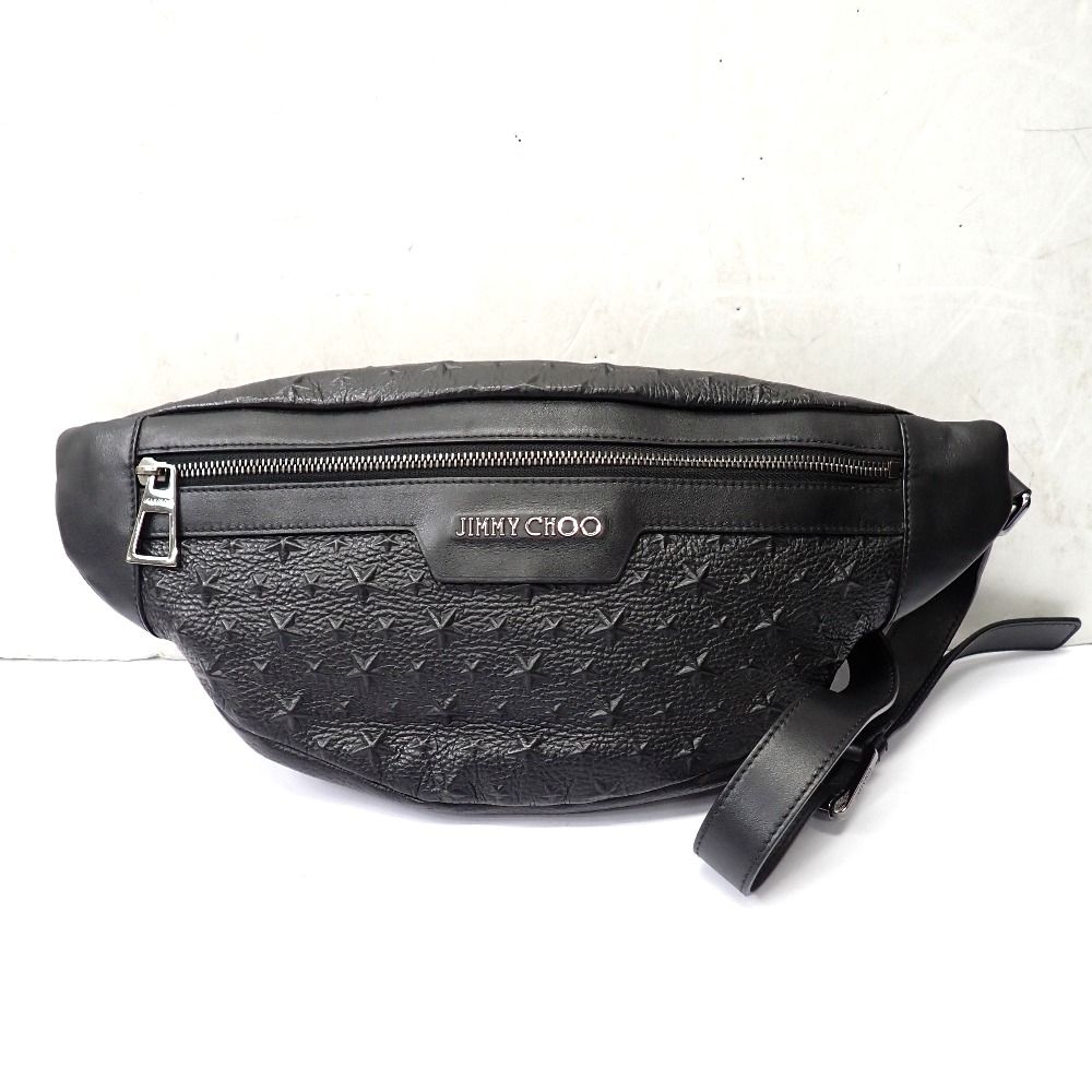 Ft642932 ジミーチュウ ボディバッグ スターエンボス ブラック メンズ JIMMY CHOO 中古