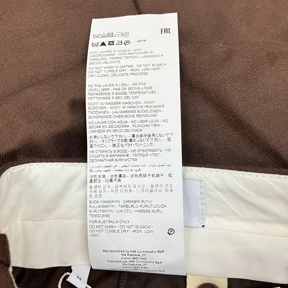 ヘドメイナー HED MAYNER 8 PLEAT PANTS 8プリーツパンツ ブラウン