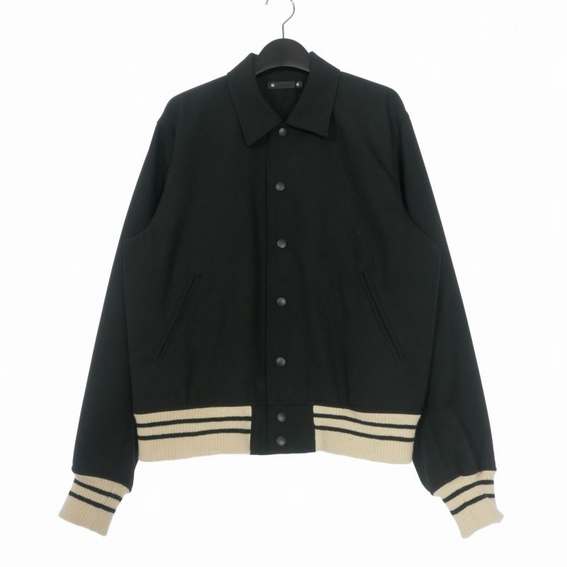 マインデニム MINEDENIM NMC PE.Wool Twill Athletic Blouson ツイル ブルゾン スタジアムジャケット 長袖 3 ブラック 黒 2603-8003