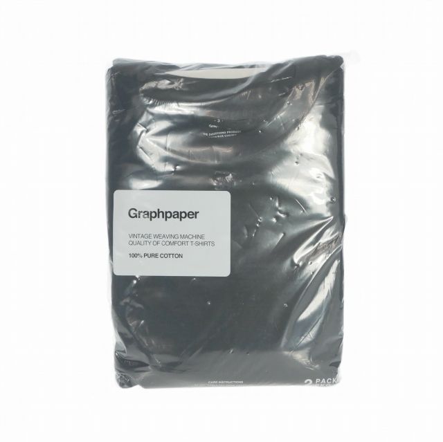 グラフペーパー Graphpaper 26SS 2-Pack Crew Neck Tee パックTシャツ カットソー 半袖 3 ブラック 黒 GU261-70109B