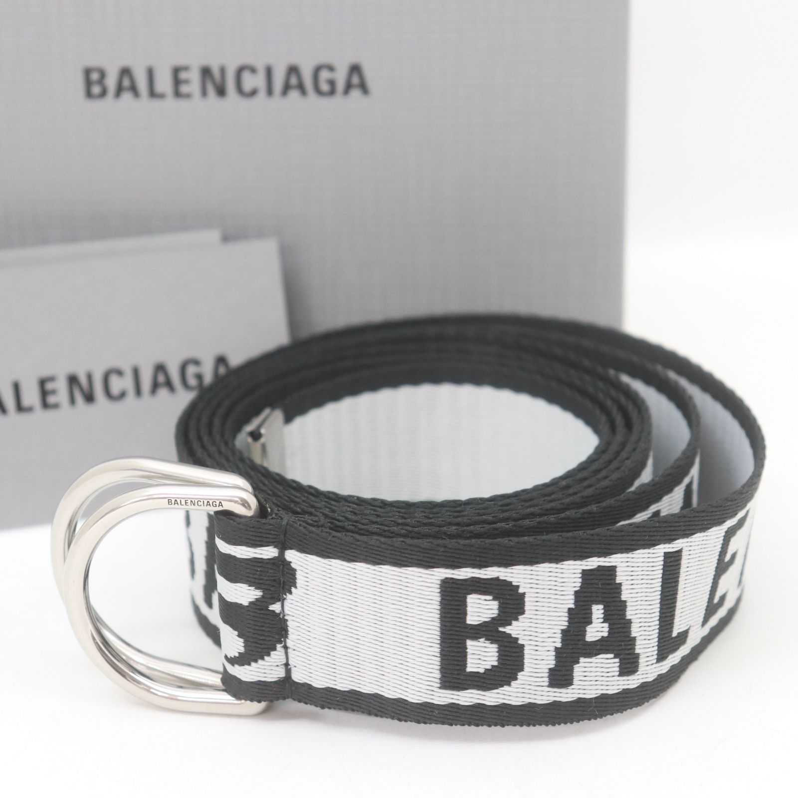 ITL46O68S59C Balenciaga バレンシアガ ナイロンベルト フリーサイズ ユニセックス メンズ レディース グレー 灰 ロゴ アクセサリー
