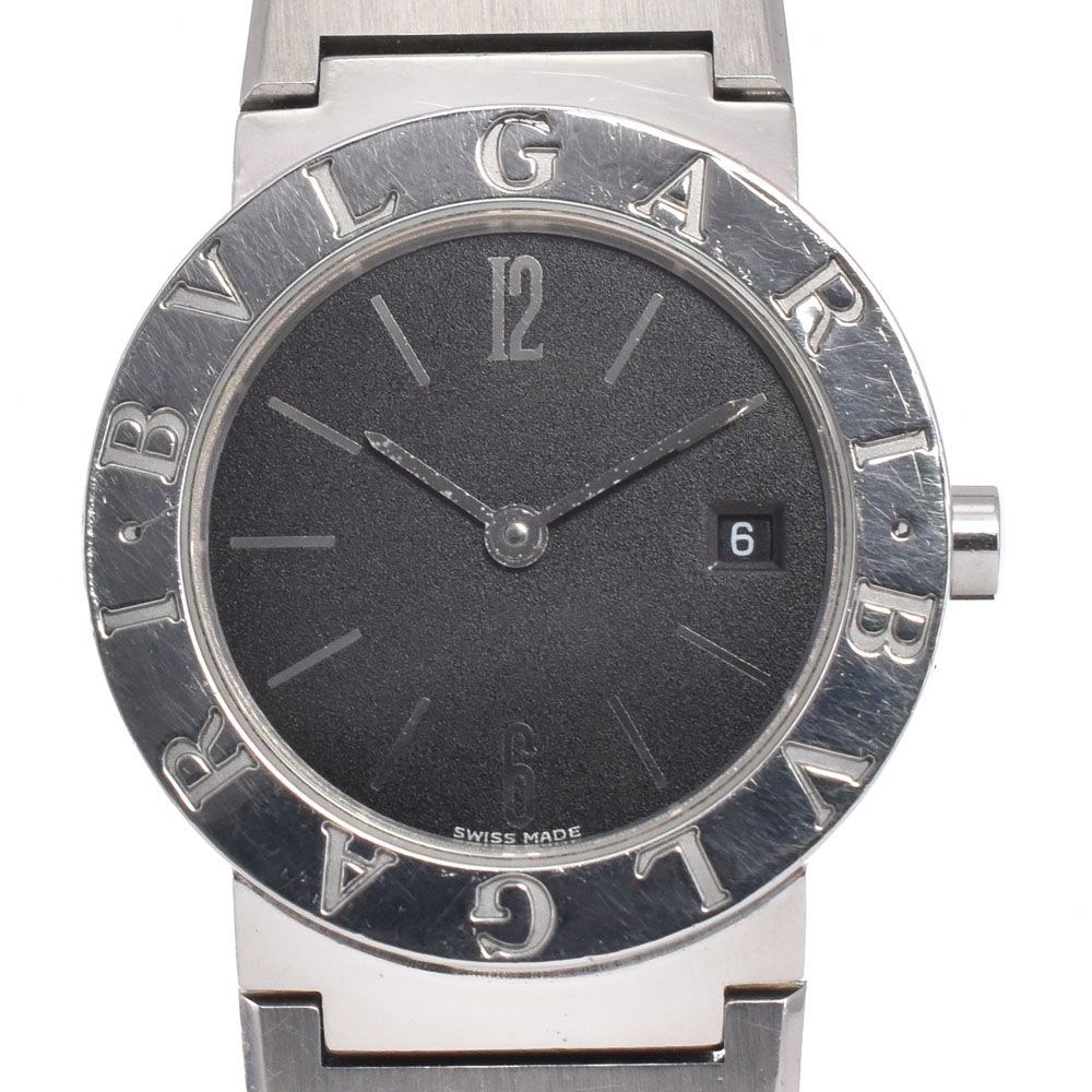 ブルガリ BVLGARI BB26SSD ブルガリブルガリ デイト ブラック クォーツ レディース 良品 腕時計 G#147197