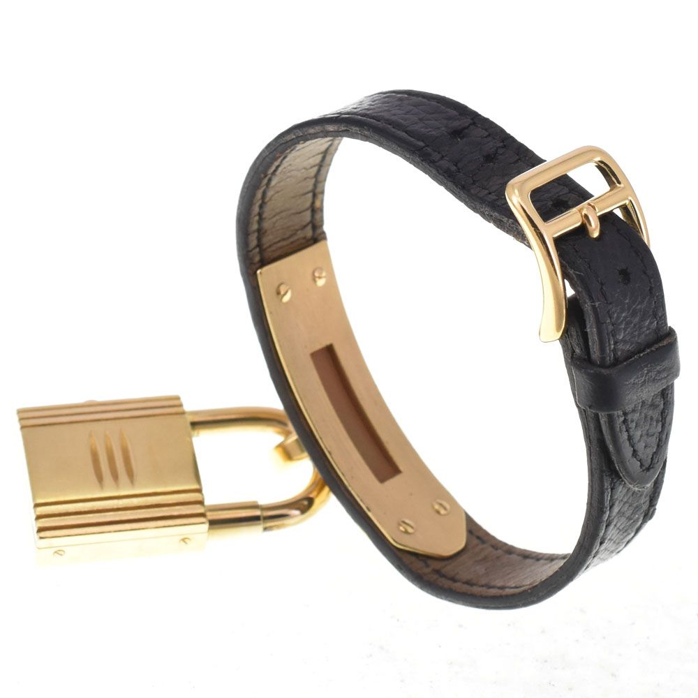 エルメス HERMES ケリーウォッチ GP/レザー ブラック クォーツ レディース 腕時計 G#146874