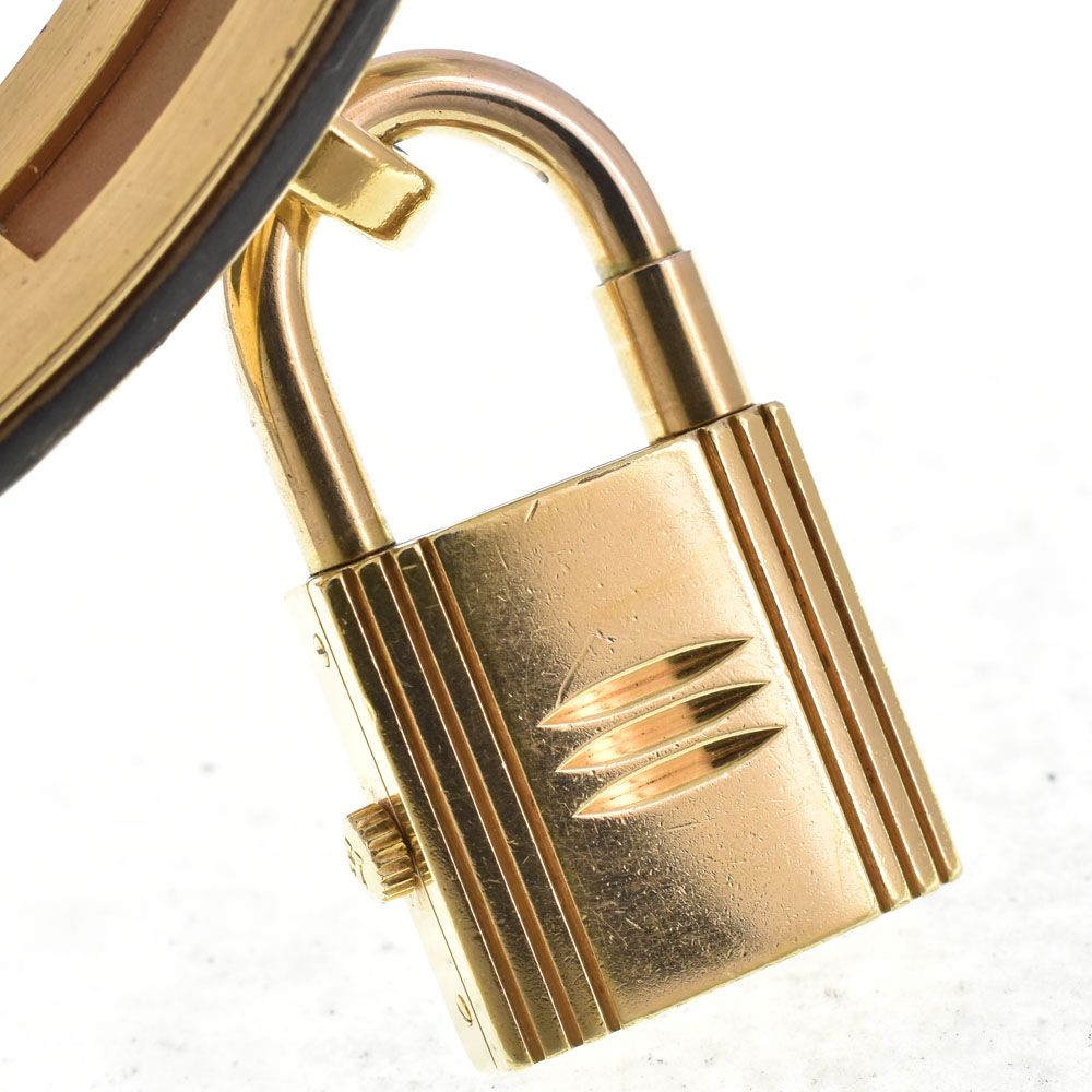 エルメス HERMES ケリーウォッチ GP/レザー ブラック クォーツ レディース 腕時計 G#146874