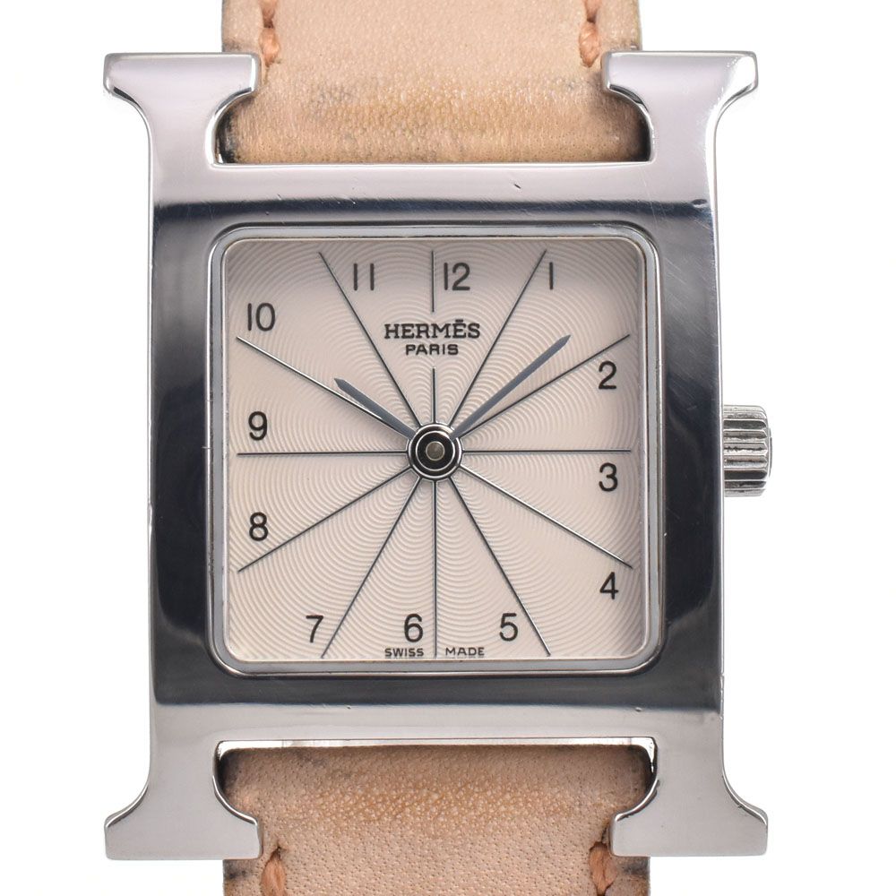 エルメス HERMES HH1.210 Hウォッチ アイボリー クォーツ レディース 良品 腕時計 G#147236 58,380円