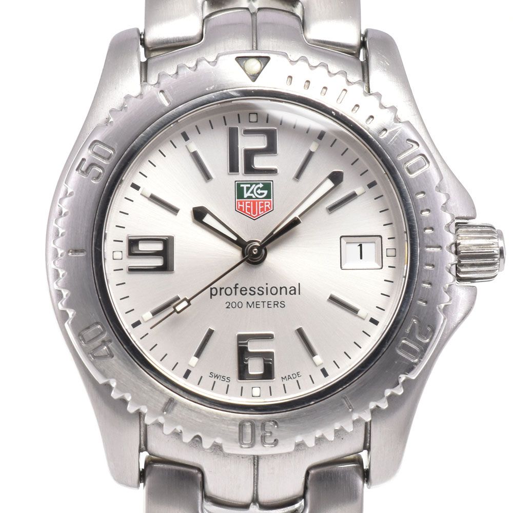 タグホイヤー TAG HEUER WT1212 リンク デイト シルバー クォーツ メンズ 良品 腕時計 G#146698