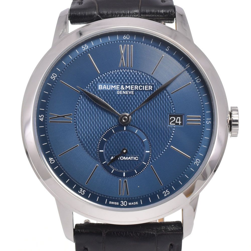 ボーム＆メルシェ Baume & Mercier M0A10480 クラシマ ブルー 自動巻き メンズ 美品 箱・保証書付き 腕時計 G#147461 100,850円