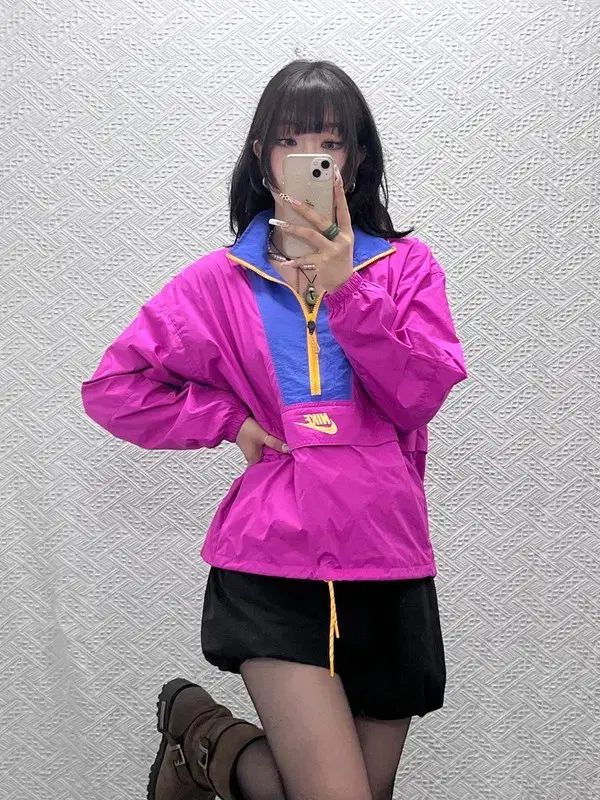 ナイキ Y2K レトロ 00's ホットピンク ウィンドブレーカー Anorak（アノラック） M C11351