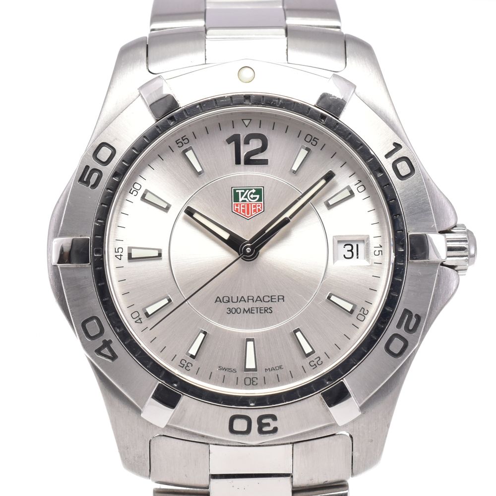 タグホイヤー TAG HEUER WAF1112 アクアレーサー 300ｍ デイト シルバー クォーツ メンズ 良品 腕時計 G#146696 55,990円
