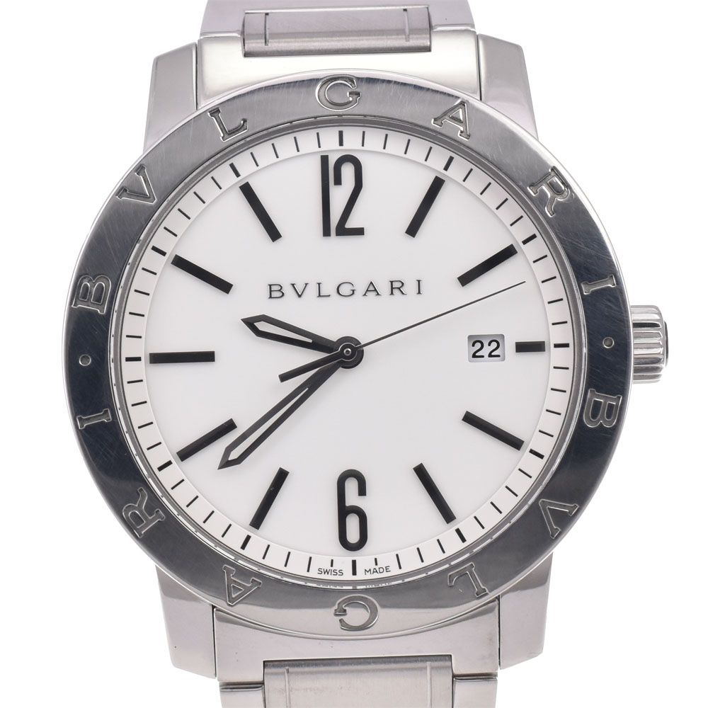 ブルガリ BVLGARI BB41S ブルガリ ブルガリ ホワイト 自動巻き メンズ 美品 腕時計 G#147168