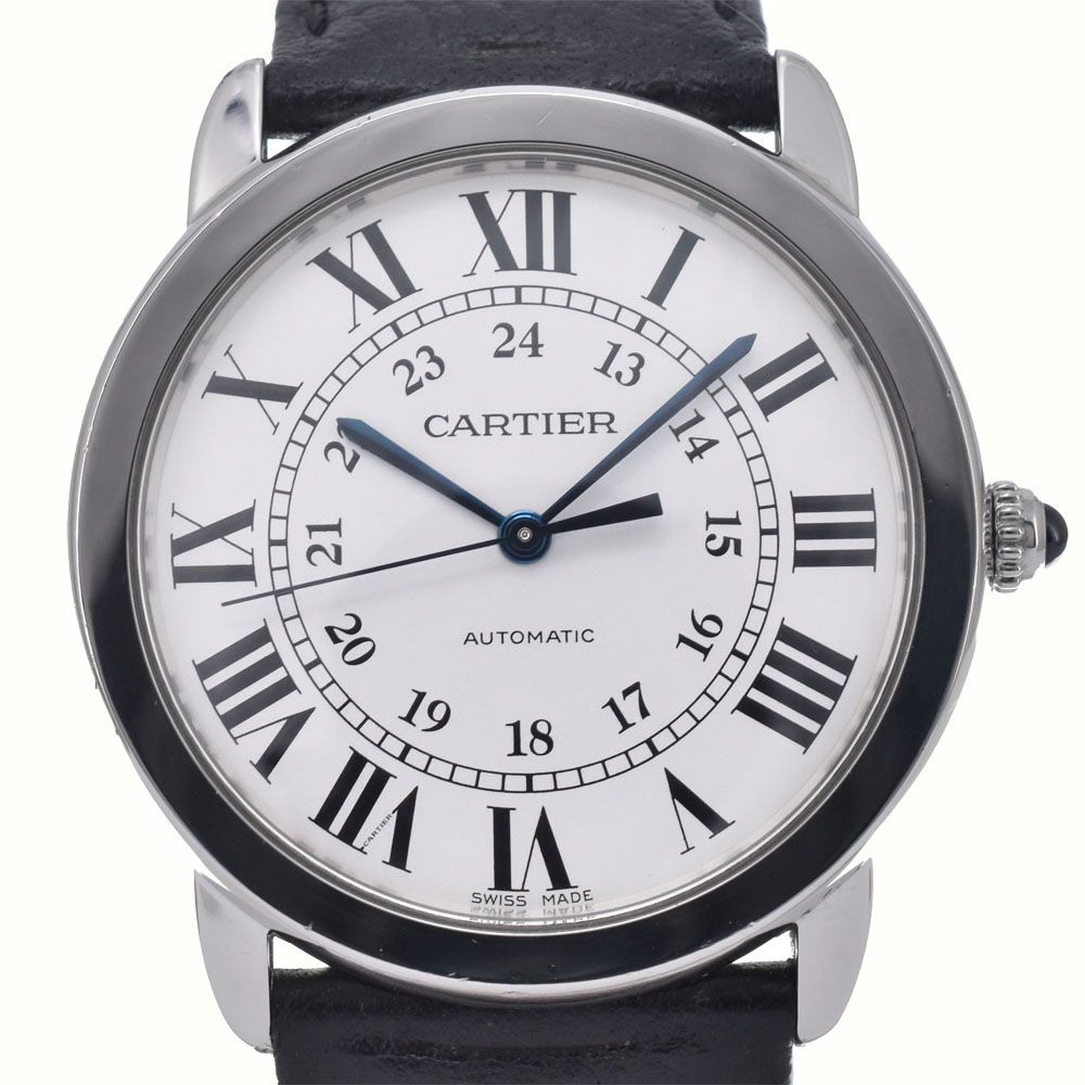 カルティエ CARTIER WSRN0021 ロンド ソロ ドゥ カルティエ シルバー 自動巻き メンズ 内箱付き 腕時計 G#147271