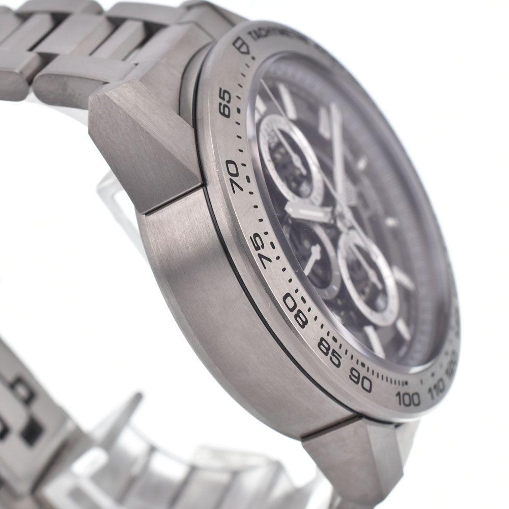 タグホイヤー TAG HEUER CAR2A8A.BF0707 カレラ キャリバーホイヤー01 チタン デイト 自動巻き メンズ 美品 箱付き 腕時計 G#147605