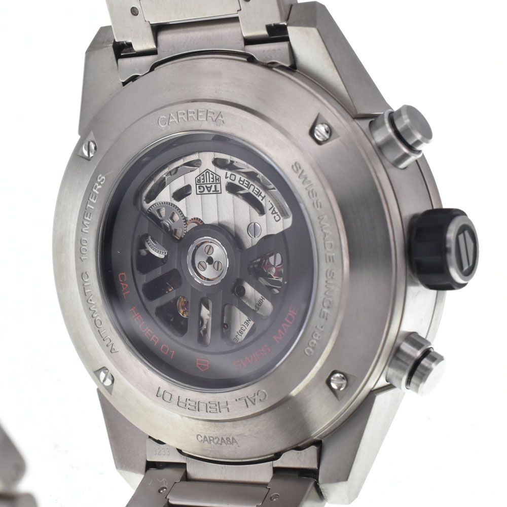 タグホイヤー TAG HEUER CAR2A8A.BF0707 カレラ キャリバーホイヤー01 チタン デイト 自動巻き メンズ 美品 箱付き 腕時計 G#147605