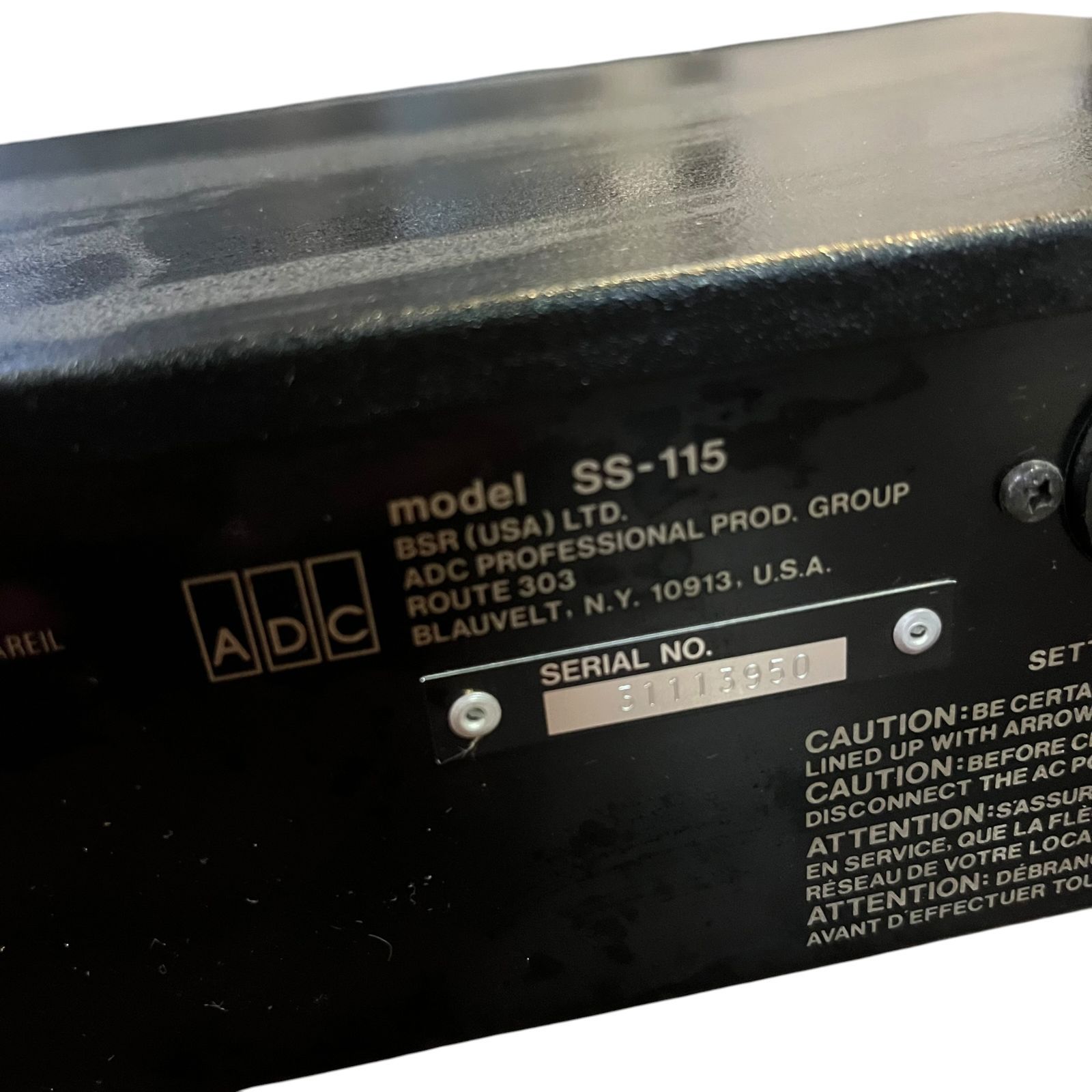 中古やや難あり○ADC○イコライザー SS-115 10バンド ステレオ