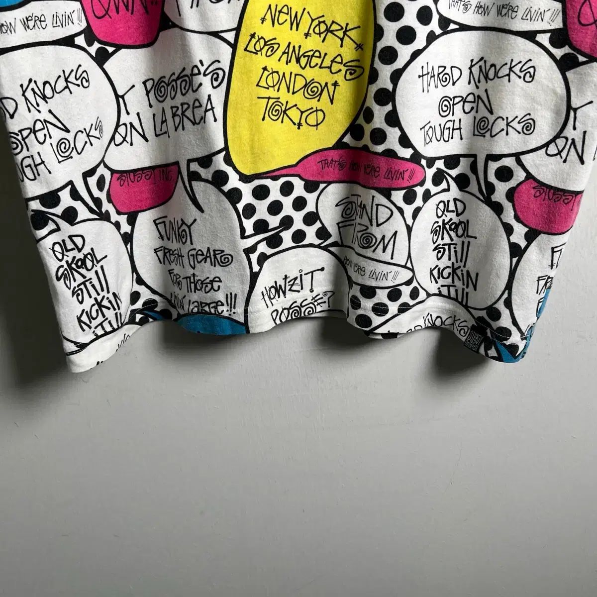 00's STUSSY スピーチ BUBBLE TEENFRESH プリンティング 半袖 Tシャツ M 00's STUSSY スピーチ BUBBLE TEENFRESH プリンティング 半袖 Tシャツ M