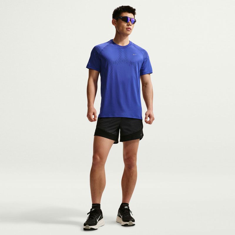 NIKE(ナイキ) ナイキ DF 5BF STRIDE NVLTY ショート 陸上＆ランニング ウェア プラクティスパンツ IF2017、(010)オフノアール