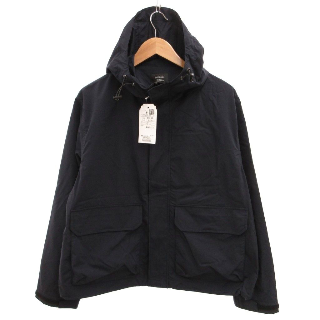 シップス エニィ SHIPS any 26SS 撥水加工 タスラン SOLOTEX ショート マウンテンパーカー ジャケット M 紺 ネイビー /JS