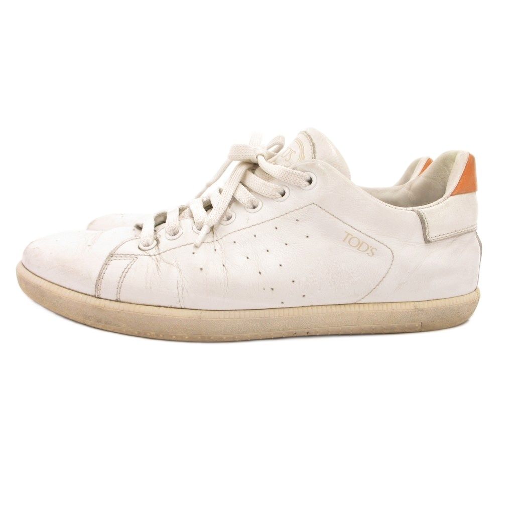 トッズ TOD'S スニーカー シューズ ローカット レザー 5.5 白 ホワイト /JS