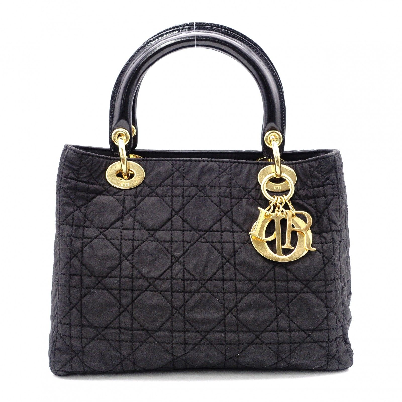 Christian Dior クリスチャンディオール レディディオール ハンドバッグ ナイロン ブラック 2way