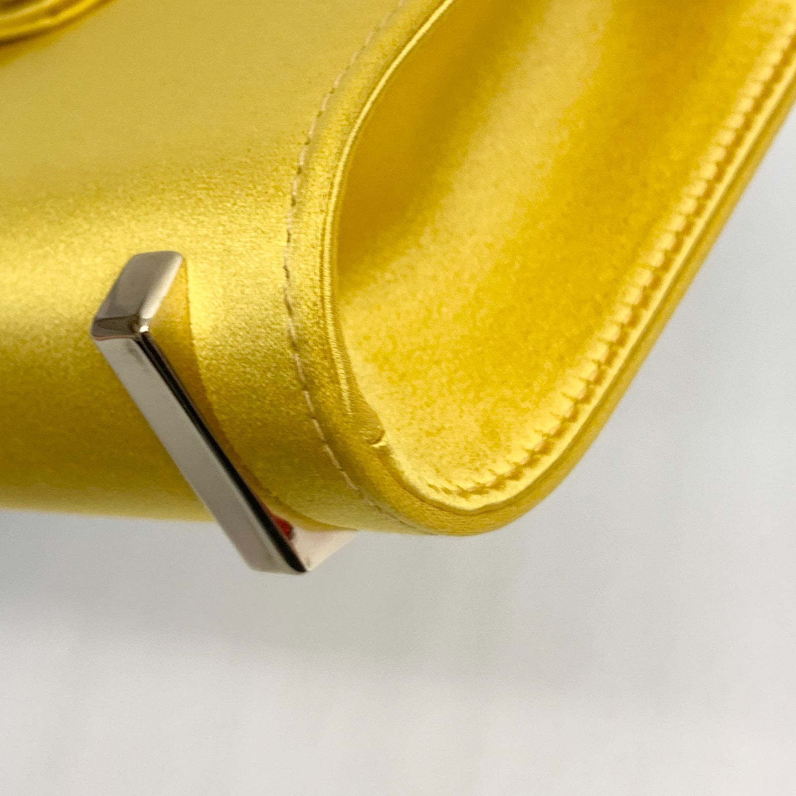 ROGER VIVIER RV ジェヴィヴィエ サテン ビジュー 2WAY ハンドバッグ チェーン ショルダーバッグ