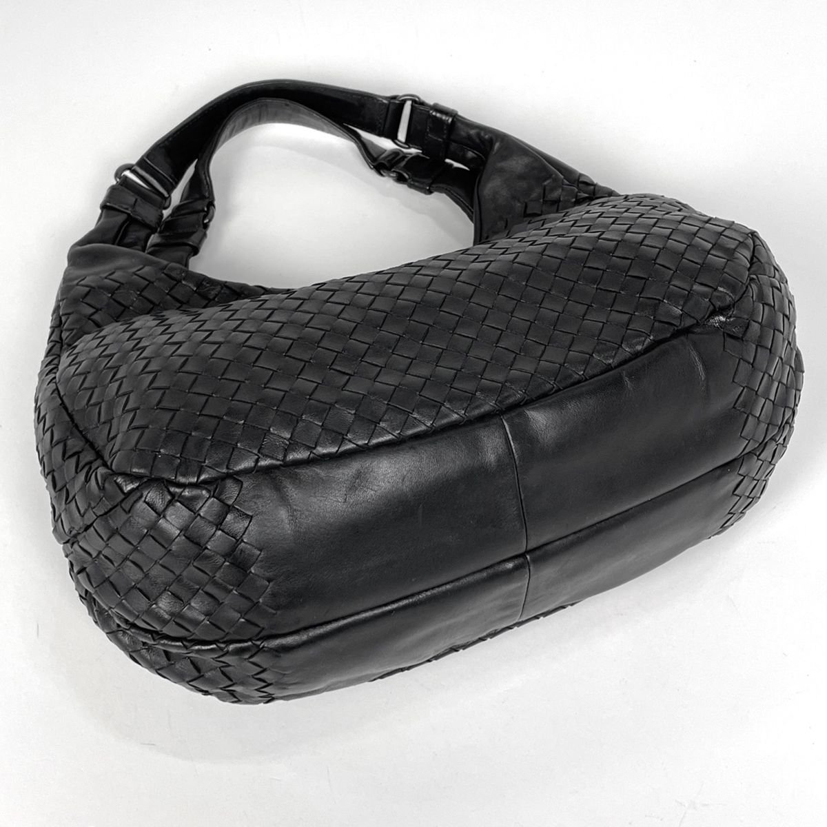 ボッテガヴェネタ BOTTEGAVENETA イントレチャート ショルダーバッグ ハンドバッグ ショルダーバッグ レザー ブラック 125787 レディース 【中古】
