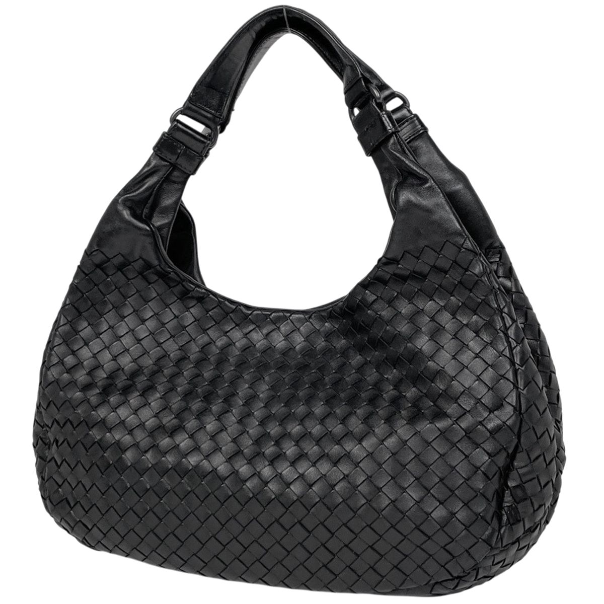 ボッテガヴェネタ BOTTEGAVENETA イントレチャート ショルダーバッグ ハンドバッグ ショルダーバッグ レザー ブラック 125787 レディース 【中古】